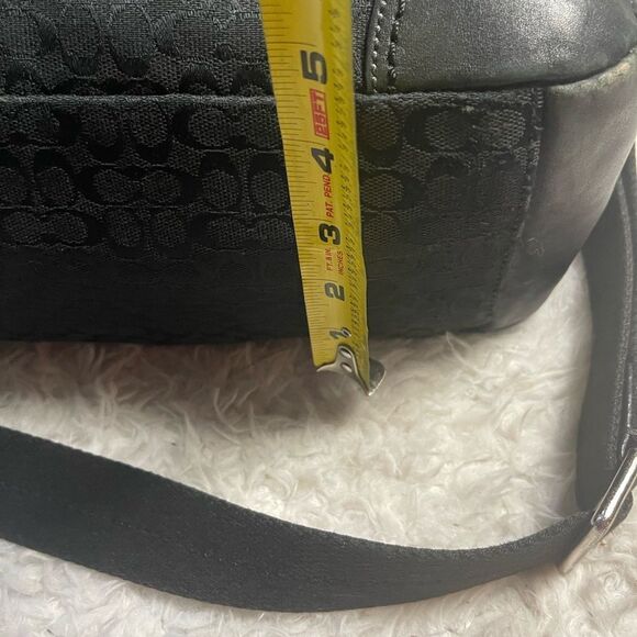 Coach Black Fabric logo &  leather trims  Detachable Strap. Large diaper bag - Picture 9 of 16